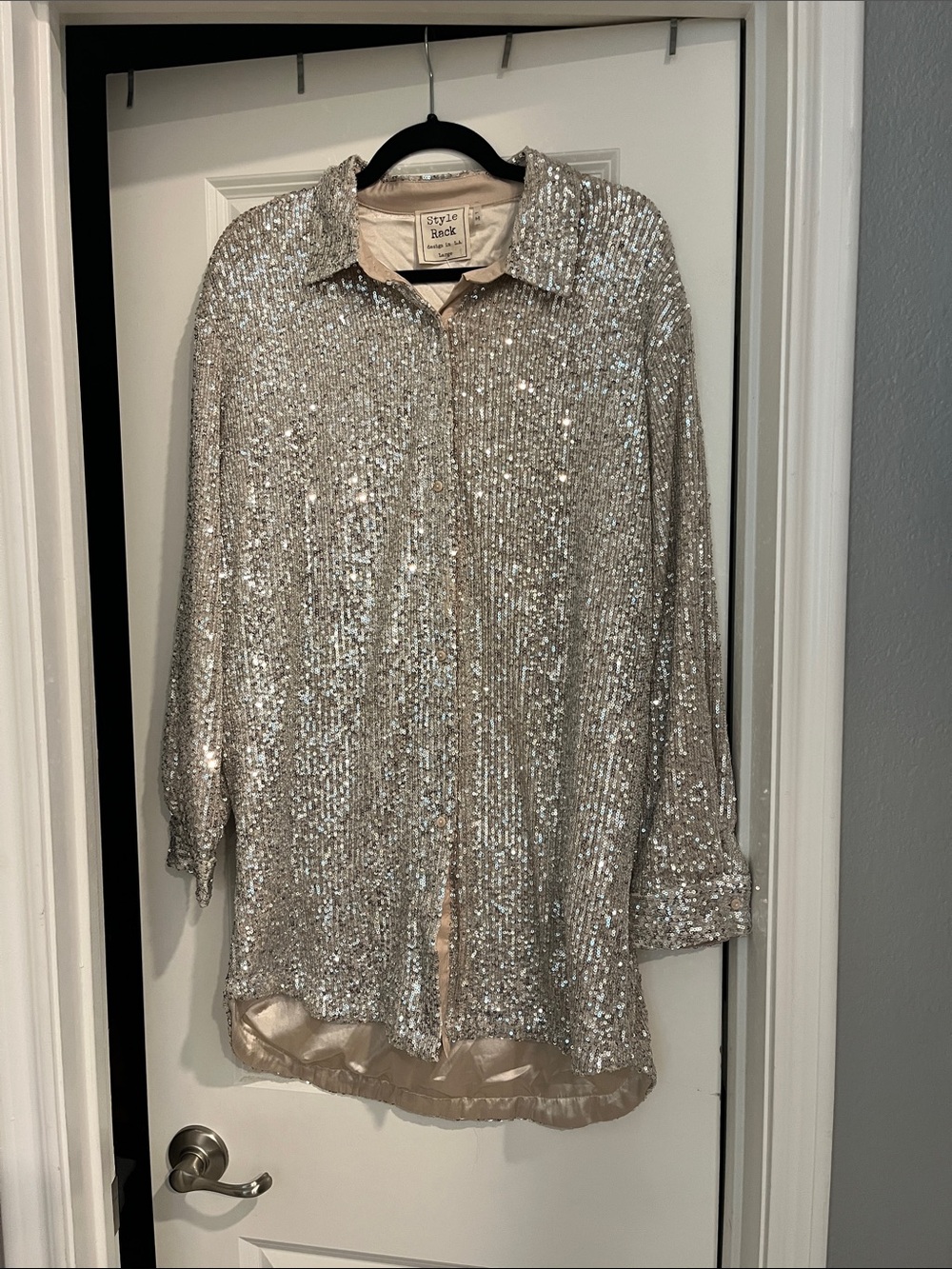 Style Rack Sequin Dress in Champagne Sparkle